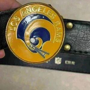 VGT 1971 Los Angeles Rams NFL Properties Leather Grained Vinyl belt with buckle